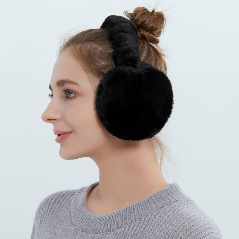 SUNBORRY Store Foldable Ear Muffs for Women, Faux Fur Adjustable Earmuffs for Winter - Image 5